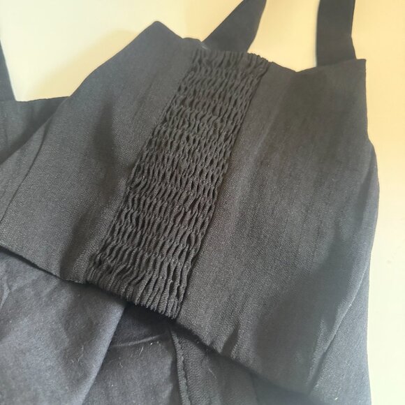 Lulus Cropped Button Front Tank Top Black Size Small NWT - Picture 7 of 13